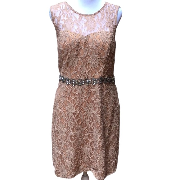 City Triangles Formal Lace Dress - Picture 1 of 14